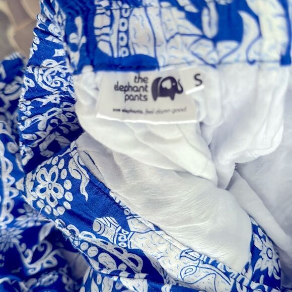 Sale 🎉Blue Harem jogger Button And tie waist Elephant Pants - Picture 12 of 12